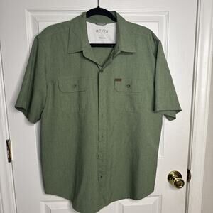 Orvis Men’s Button Up Long Sleeve Casual Outdoor Travel Shirt Size Large